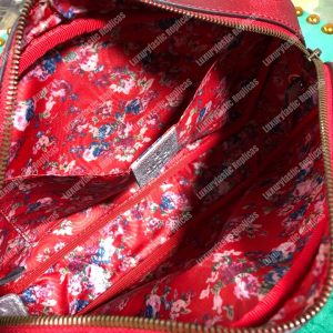 Gucci Laminated Leather Small Shoulder Bag Blue/Red - Image 6