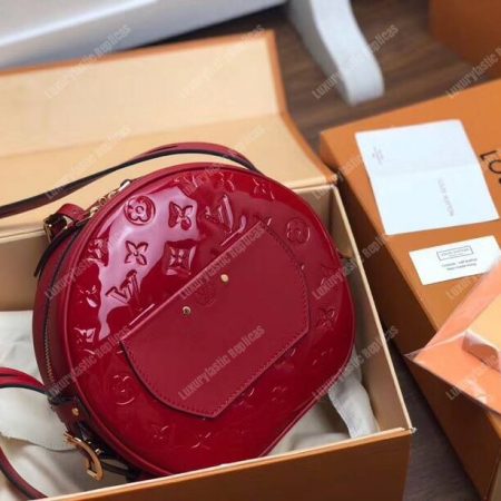 LV Boite Chapeau Souple Monogram Vernis Leather Rouge - Image 5