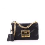 Gucci Padlock Leather Shoulder Bag Black