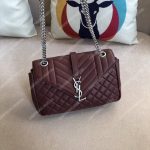 Saint Laurent Classic Medium Soft Envelope Dark Red