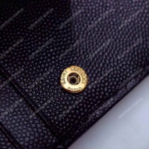 Saint Laurent Compact Zip Around Wallet Black Grain De Poudre - Image 4