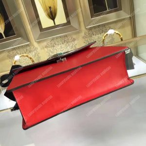 Gucci Lilith Leather Top Handle Bag Red - Image 3