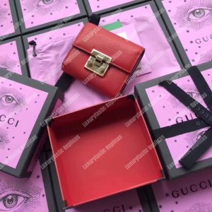 Gucci Padlock Wallet Hibiscus Red - Image 6