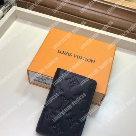LV Pocket Organizer Taurillon Leather Noir - Image 4