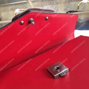 Gucci Lilith Leather Top Handle Bag Red - Image 7