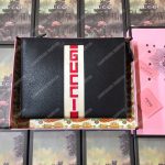 Gucci Stripe Leather Pouch Black