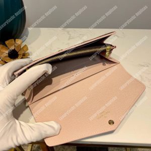 LV Sarah Wallet Damier Ebine Rose Ballerine Pink - Image 7