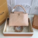 LV Capuccines PM Crocodilien Mat Dune