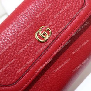 Gucci GG Calfskin Mini Shoulder Flap Bag Red - Image 10