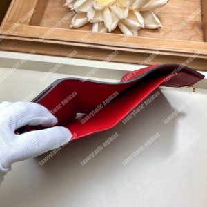 LV Pallas Compact Wallet Monogram Cerise Red - Image 6