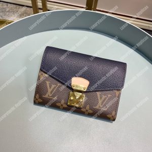 LV Pallas Compact Wallet Monogram Navy Blue - Image 3