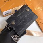 LV Rivets Chain Wallet Monogram Eclipse Canvas