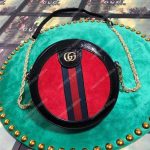 Gucci Ophidia Mini Round Shoulder Bag Red