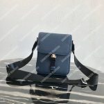 Prada Saffiano Leather Shoulder Bag Blue
