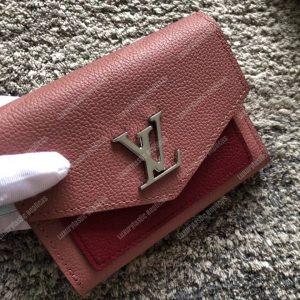 LV MyLockMe Compact Wallet Rose Boudoir Lie de Vin - Image 5