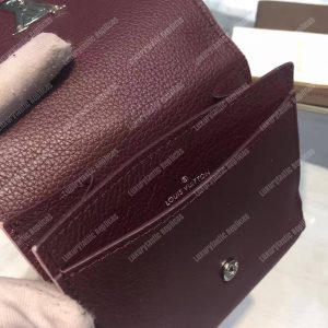 LV LockMe II Compact Wallet Taurillon Leather Prune - Image 5