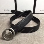 Gucci Leather Belt with Interlocking G buckle