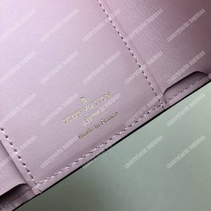 LV Croisette Compact Wallet Damier Ebene canvas w/ grained leather Magnolia - Image 8