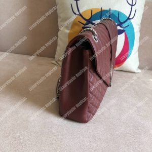 Saint Laurent Classic Large Soft Envelope Dark Red - Image 7