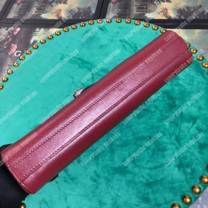Gucci Medium Leather Shoulder Bag Red - Image 6