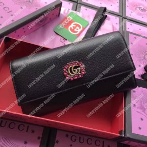 Gucci Leather Continental Wallet Black - Image 6