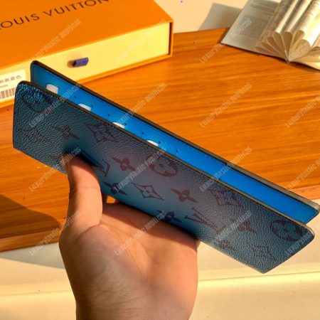 LV Brazza Wallet Blue - Image 3