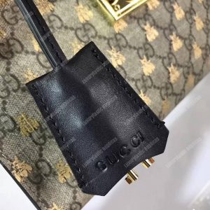 Gucci Padlock Small GG Bees Shoulder Bag Black - Image 8