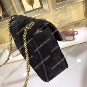Gucci GG Marmont Medium Bag Black Velvet - Image 4