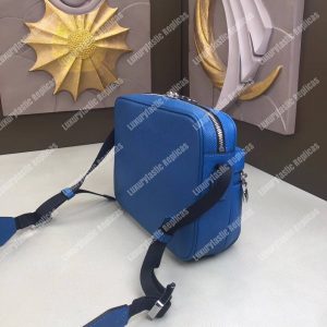 LV Outdoor Messenger PM Taiga Leather Cobalt - Image 4