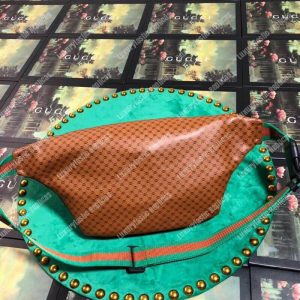 Gucci Gucci-Dapper Dan Belt Bag Brown with Ebony GG Pattern - Image 5
