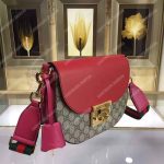 Gucci Padlock Medium GG Shoulder Bag Red