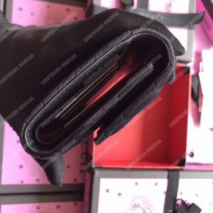 Gucci GG Marmont Velvet Flap Wallet Black - Image 3