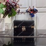 LV Trunk Chain Wallet Noir