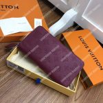 LV Zippy Wallet Mahina Leather Aubergine