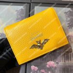 Gucci Garden Leather Wallet Yellow with Bat