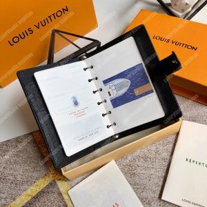 LV Small Ring Agenda Cover Taiga Leather - Image 5