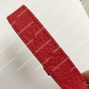 LV Harness Dragonne Bag Charm and Key Holder Taurillon leather Red - Image 8