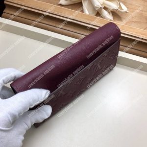 LV Sarah Wallet Monogram Empreinte Leather Raisin Purple - Image 5