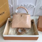 LV Capuccines BB Crocodilien Mat Dune