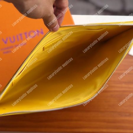 LV Discovery Pochette Damier Infini Yellow - Image 4