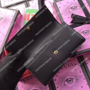 Gucci Leather Continental Wallet Black - Image 8