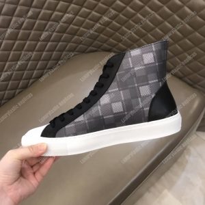 LV Tattoo Sneaker Boot Dameir Tartan Canvas Black - Image 7