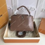 LV Capuccines PM Crocodilien Mat Taupe