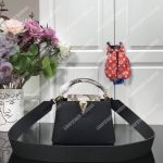 LV Capucines Mini Taurillon Python Black