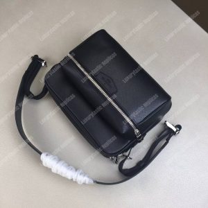 LV Outdoor Messenger PM Taiga Leather Noir - Image 6