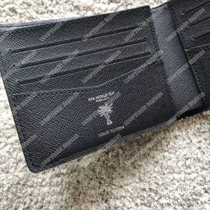 LV Slender Wallet Epi Leather Hexagon Black - Image 6