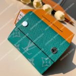 LV Discovery Compact Wallet K45 Taiga Monogram Vert