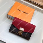 LV Pallas Compact Wallet Monogram Cerise Red