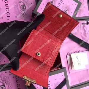 Gucci Padlock Wallet Hibiscus Red - Image 5