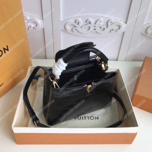 LV Capucines Mini Crocodilien Mat Black - Image 5